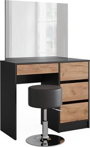 Toaletní stolek Vicco Sherry Antracit/zlatý dub 90 x 75 cm se zrcadlem a stoličkou, Model 52034