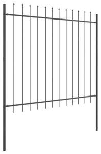 Plotový panel, 3 kusy, šedá barva, rozměry 5,1 x 1,5 m. Ocelový plotový panel s práškovým nástřikem, vhodný pro oplocení pozemku, terasy, s ochranou proti pohledu a stabilní mřížkou. Kovový plotový systém pro zahradu a předzahrádku