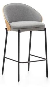 Šedá/v přírodní barvě barová židle (výška sedáku 65 cm) Eamy – Kave Home