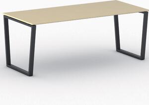 Kancelářský stůl PRIMO IMPRESS, černá podnož, 2000 x 900 mm, buk
