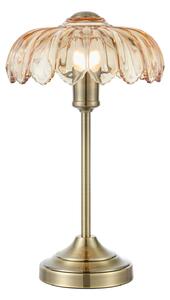 Stolní lampa Markslöjd, Kurage, Bronzová / starobylá mosaz, Obývací pokoj, Sklo