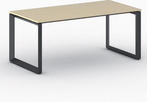 Kancelářský stůl PRIMO INSPIRE, černá podnož, 1800 x 900 mm, šedá