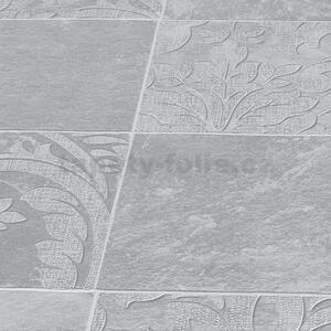 Vliesové tapety na zeď 10279-10, rozměr 10,05 m x 0,53 m, obklad šedý s ornamenty, Erismannn