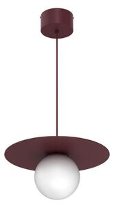 Lustr na lanku FLAT 1xE27/15W/230V burgundy
