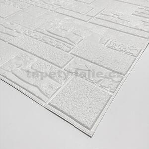 Samolepící pěnové 3D panely S43, cena za kus, rozměr 70 x 70 cm, ukládaný kámen béžový, IMPOLTRADE