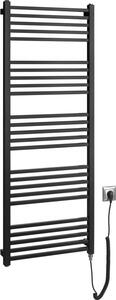 Sapho METRO-E elektrické otopné těleso rovné 500x1340 mm, 500 W, černá mat ME513B