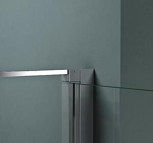 Sprchový kout rohové vstupy 90x90x195 cm | Sprchové dveře s výsuvným mechanismem, bezpečnostní sklo ESG o tloušťce 8 mm, nano-povlak, čiré sklo, model Rav36-Plus
