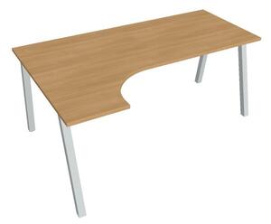 Kancelářský rohový stůl UEA 1800P, deskaakát, černá černá