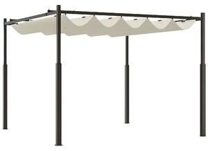 Outsunny Pergola Garáž 3x3 m s voděodolnou skládací střechou, Pergola pro zahradní terasu, balkon, verandu, patio, bazén, venkovní použití, kovová kon
