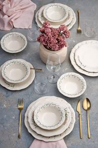 ASIR Porcelánová jídelní sada (24 ks) WINDSOR GARDEN krémová s rostlinami