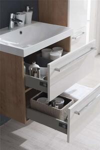 Mereo Bino, koupelnová skříňka s umyvadlem z litého mramoru 61 cm, bílá CN660M
