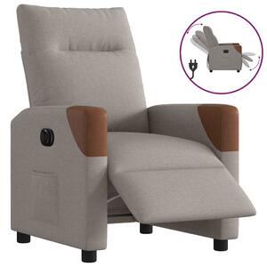 Elektrické polohovací křeslo taupe textil 3323995