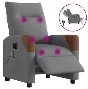Elektrické masážní polohovací křeslo tmavě šedé textil 3323999