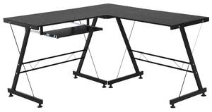 HOMCOM Počítačový stůl pro domácí kancelář - 2 typy L-tvarovaný rohový stůl 130x130x73,5 cm rovný stůl s ocelovým rámem | Aosom