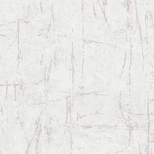 Vliesové tapety na zeď Evolution 10320-05, rozměr 10,05 m x 0,53 m, stěrka bílá s růžově metalickými konturami, Erismann