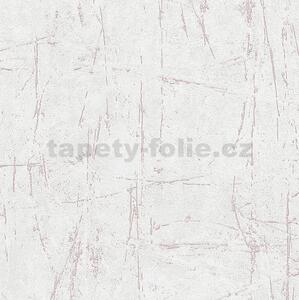 Vliesové tapety na zeď Evolution 10320-05, rozměr 10,05 m x 0,53 m, stěrka bílá s růžově metalickými konturami, Erismann