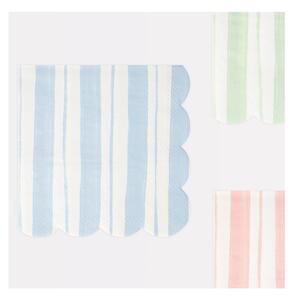 Papírové ubrousky v sadě 16 ks Ticking Stripe – Meri Meri