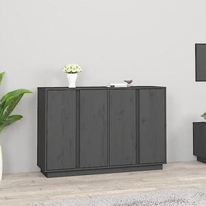 Komoda Grau o rozměrech 120x35x80 cm, vyrobená z masivního borového dřeva, s nadčasovým designem a velkým úložným prostorem, vhodná do obývacího pokoje, chodby, ložnice a na balkon