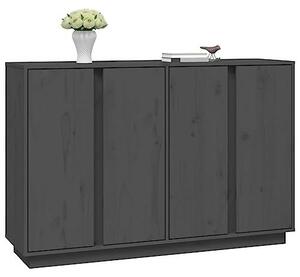 Komoda Grau o rozměrech 120x35x80 cm, vyrobená z masivního borového dřeva, s nadčasovým designem a velkým úložným prostorem, vhodná do obývacího pokoje, chodby, ložnice a na balkon