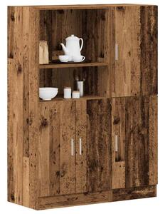 Sada 2 kusů kuchyňských skříněk old wood kompozitní dřevo 3324149