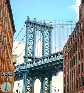Vliesové fototapety, rozměr 225 cm x 250 cm, Manhattan Bridge, DIMEX MS-3-0012