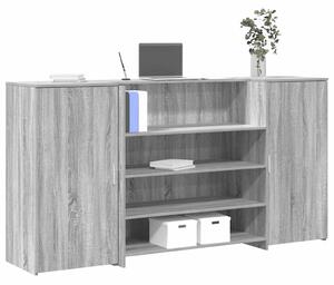 Recepční stůl hnědý dub 200x50x103,5 cm kompozitní dřevo 3324183
