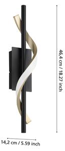 Eglo 902136-LED Nás. svítidlo CONAPRATO LED/8,8W/230V 2700/4000/6500 černá/zlatá