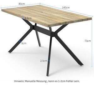 Jídelní stůl a židle (4 zelené židle): Obdélníkový jídelní stůl z masivního dřeva o rozměrech 140 x 80 x 76 cm, doplněný jídelními židlemi potaženými technickou látkou. Vhodný do kuchyně, jídelny i obývacího pokoje