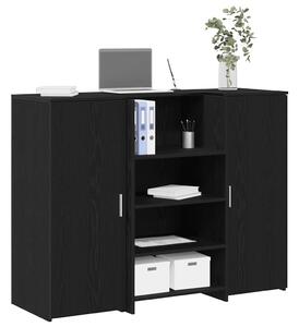 Recepční stůl černý dub 135x50x103,5 cm kompozitní dřevo 3324188