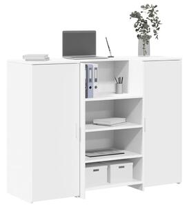 Recepční stůl bílý 135x50x103,5 cm kompozitní dřevo 3324187