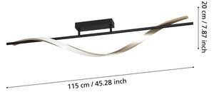 Eglo 902134-LED Str. svítidlo CONAPRATO LED/20W/230V 2700/4000/6500K černá/zlatá