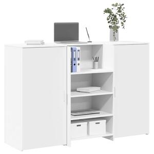 Recepční stůl bílý 155x50x103,5 cm kompozitní dřevo 3324196