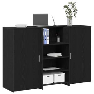 Recepční stůl černý dub 155x50x103,5 cm kompozitní dřevo 3324197