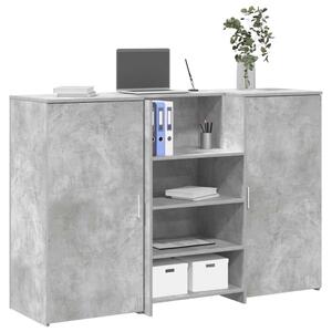 Recepční stůl betonově šedý 155x50x103,5 cm kompozitní dřevo 3324199