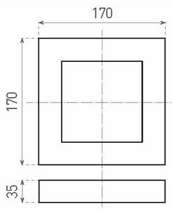 LED Stropní svítidlo FENIX LED/12W/230V 3800K 17 cm sněhově bílá