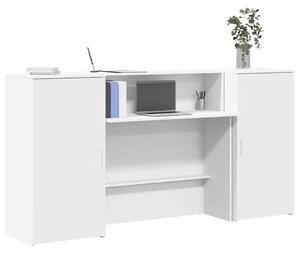 Recepční stůl bílý 200x50x103,5 cm kompozitní dřevo 3324214