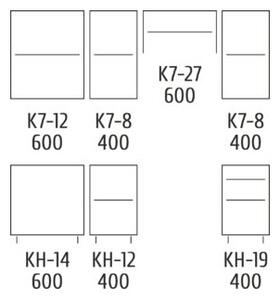 Kuchyně VALSON 140/200 cm, lávově šedá DOPRODEJ