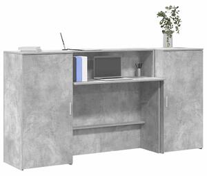 Recepční stůl betonově šedý 200x50x103,5 cm kompozitní dřevo 3324217