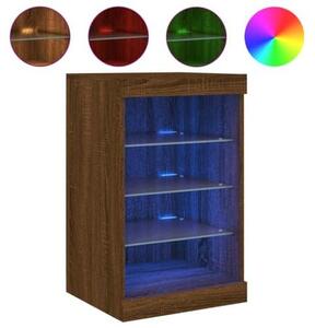 Komoda s LED osvětlením, barva hnědá, vzhled dubu, rozměry 41 x 37 x 67 cm, nábytek, skříně, komody, hnědá, 15,7 kg, 836727