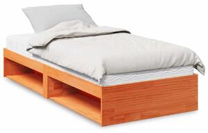 Válenda s matrací voskově hnědá 80 x 200 cm masivní borovice 3324600