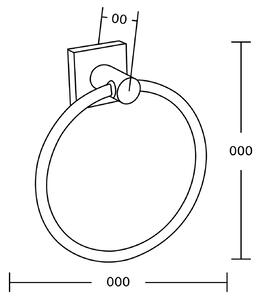 Mexen příslušenství, RUFO držák na ručníky Ring, zlatá, 7050932-50
