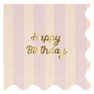 Papírové ubrousky v sadě 16 ks Happy Birthday – Meri Meri