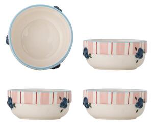 Růžové/krémové keramické polévkové misky v sadě 4 ks 295 ml Carry – Bloomingville