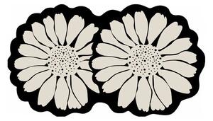 Černá/krémová koupelnová předložka 70x120 cm Flor Extrana – Foutastic