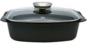 Elo 84932 Pekáč se skleněnou poklicí a aroma úchytem Alucast 40 x 22 cm
