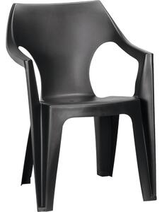 Tmavě šedá plastová zahradní židle Dante – Keter