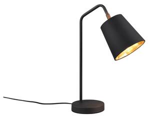 Černá stolní lampa s textilním stínidlem (výška 45 cm) Buddy – Trio