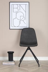 Jídelní židle Polar, 2ks, černá, S44xD54xV88