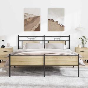 Kovový rám postele bez matrace dub sonoma 183 x 213 cm 3325126