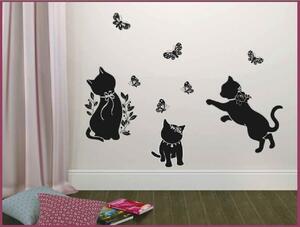 Samolepky na zeď - kočky SLK-7541, rozměr 50 x 32 cm, IMPOL TRADE